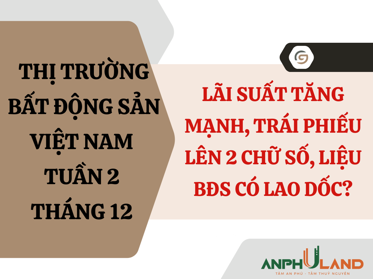 Thị trường bất động sản Việt Nam tuần 2 tháng 12 - Lãi suất tăng mạnh, trái phiếu lên 2 chữ số, liệu bất động sản có lao dốc?